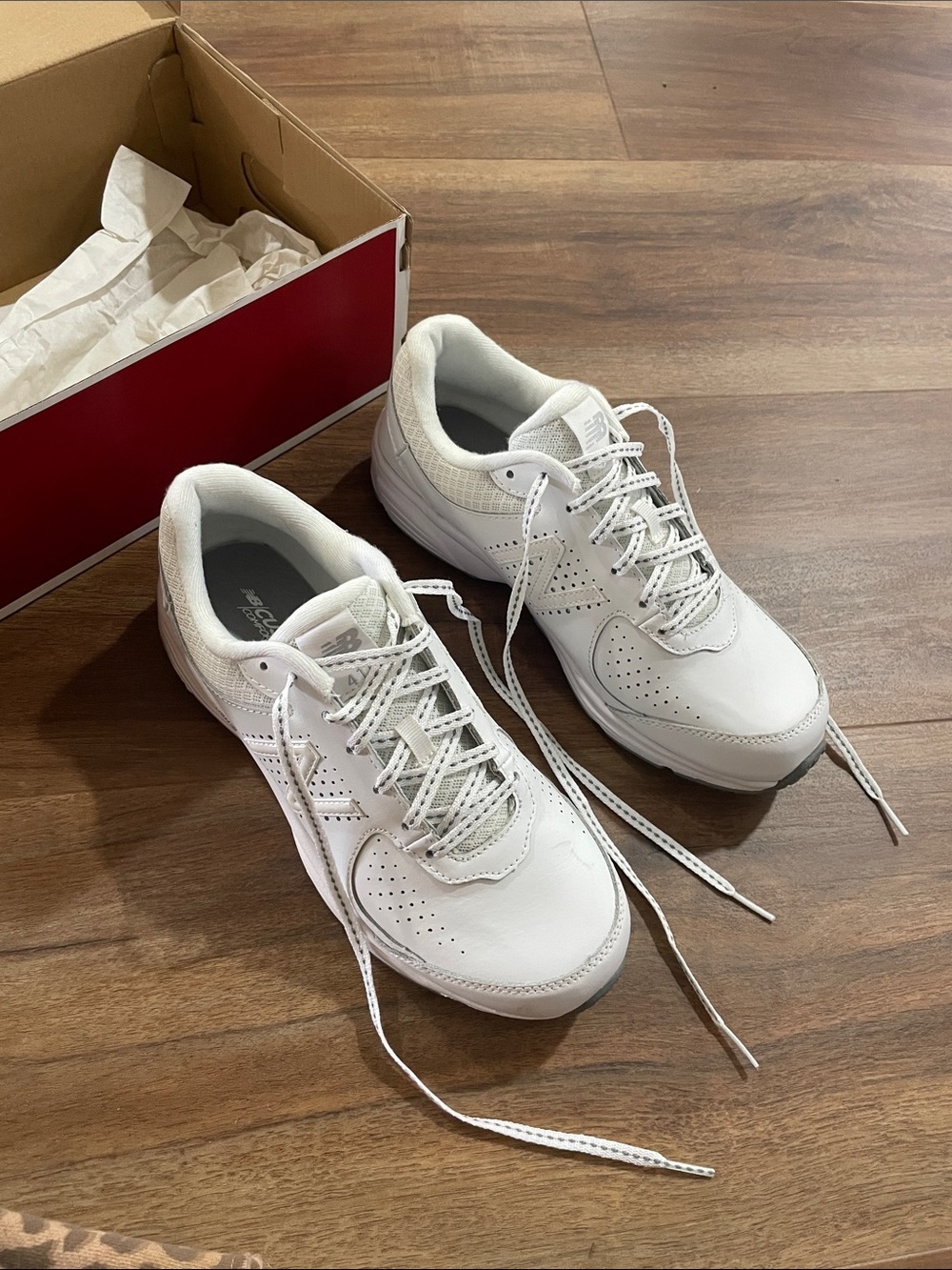 New Balance Women’s White Athletic Lace-Up Sneakers